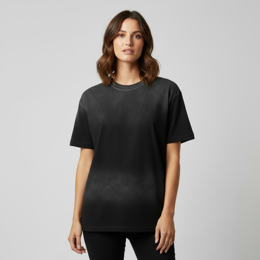 BENOÎT Sun Fade Hand-Frayed Cotton T-Shirt