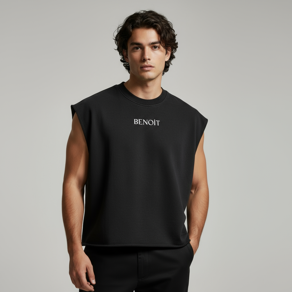 BENOÎT French Terry Boxy Tank Top
