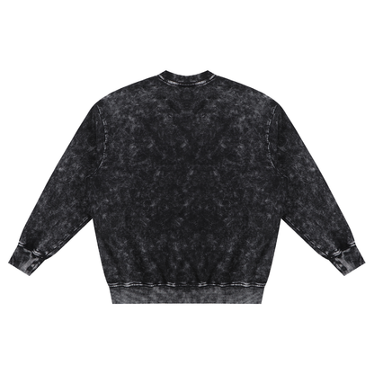 BENOÎT Snow Washed Hand-Frayed Sweatshirt
