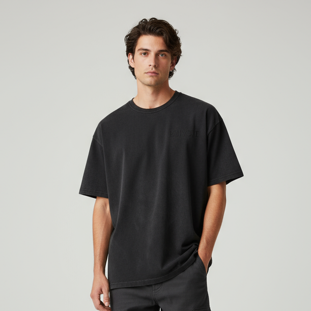 BENOÎT Vintage Washed Hand-Frayed T-Shirt