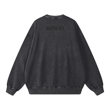 BENOÎT Snow Washed Oversized Sweatshirt