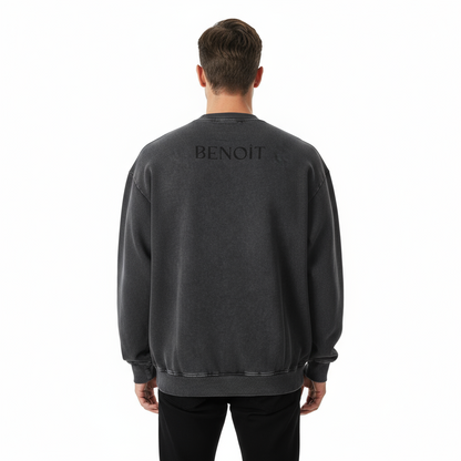BENOÎT Snow Washed Oversized Sweatshirt