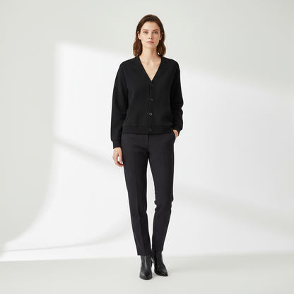 BENOÎT Snow Washed Sweat Cardigan