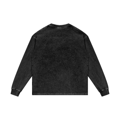 BENOÎT Acid Wash Oversize Long Sleeve T-Shirt