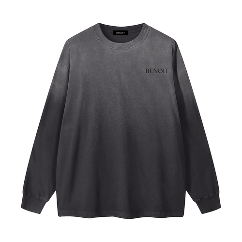 BENOÎT Gradient Washed Long Sleeve T-Shirt