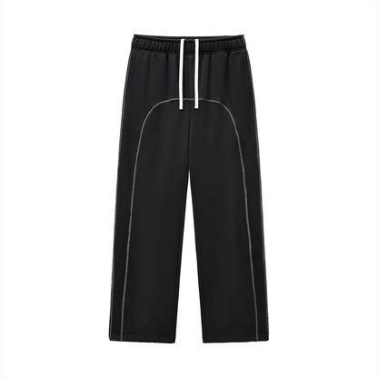 BENOÎT Contrast-Stitched Fleece Sweatpants