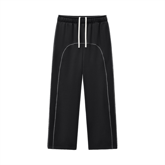 BENOÎT Contrast-Stitched Fleece Sweatpants