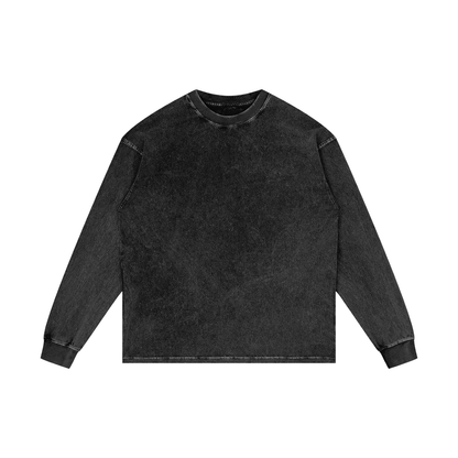 BENOÎT Acid Wash Oversize Long Sleeve T-Shirt