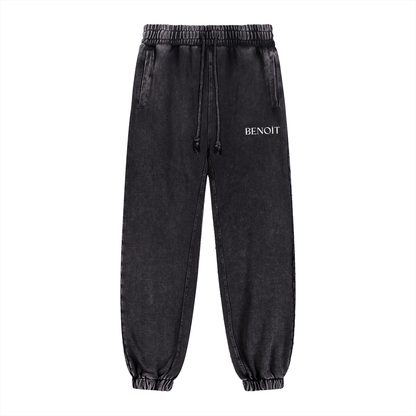 BENOÎT Snow Wash Heavyweight Jogged Sweatpants