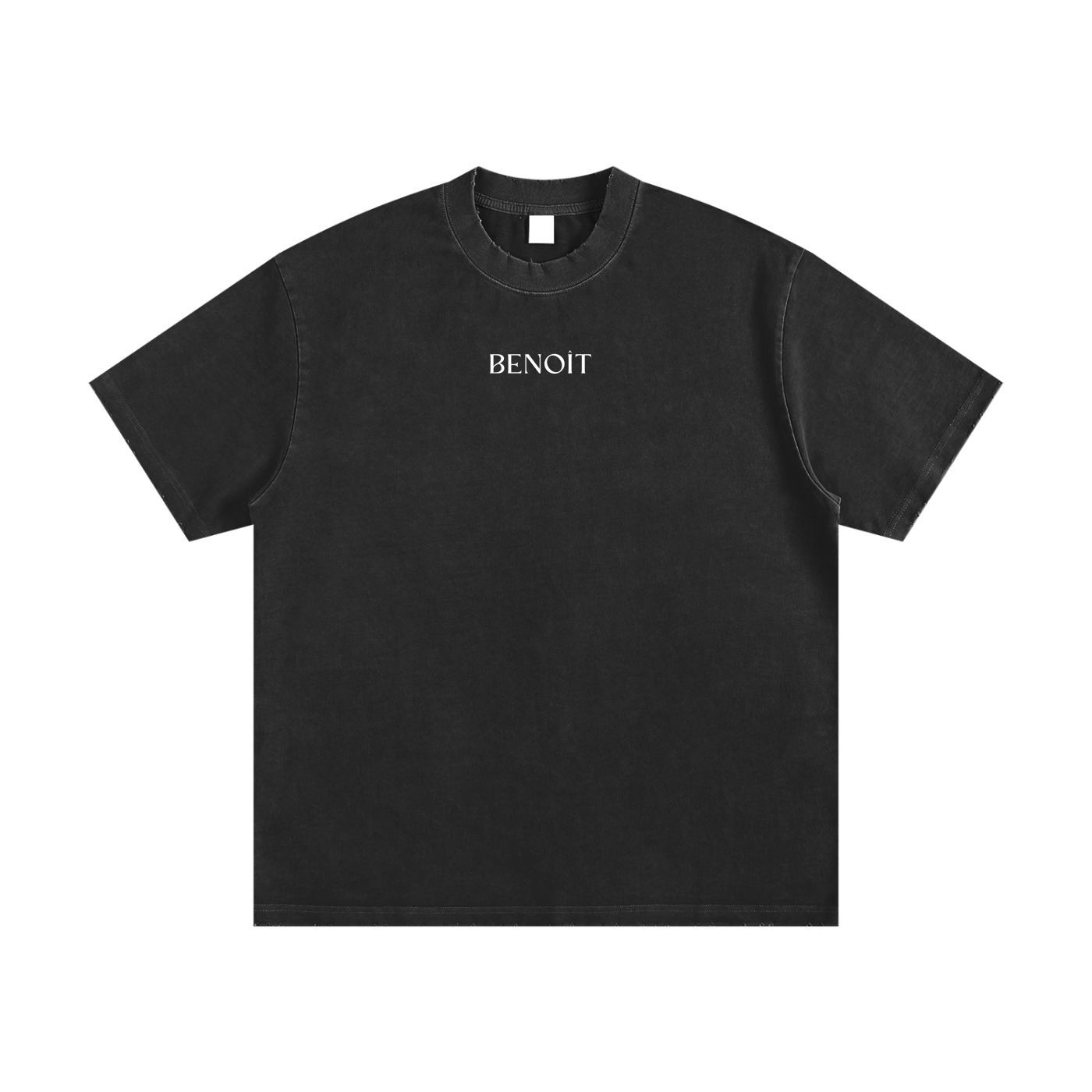 BENOÎT Heavyweight Vintage Washed Frayed T-Shirt