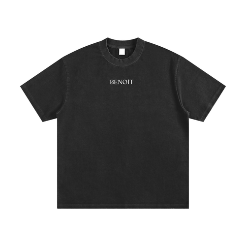 BENOÎT Heavyweight Vintage Washed Frayed T-Shirt