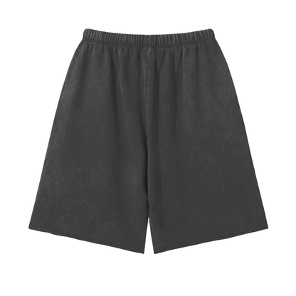 BENOÎT Snow Washed Raw Hem Shorts