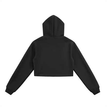 BENOÎT Essential Cropped Zip-Up Hoodie