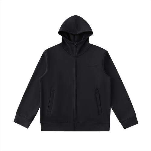 BENOÎT Essential Heavyweight High Neck  Zip-Up Hoodie