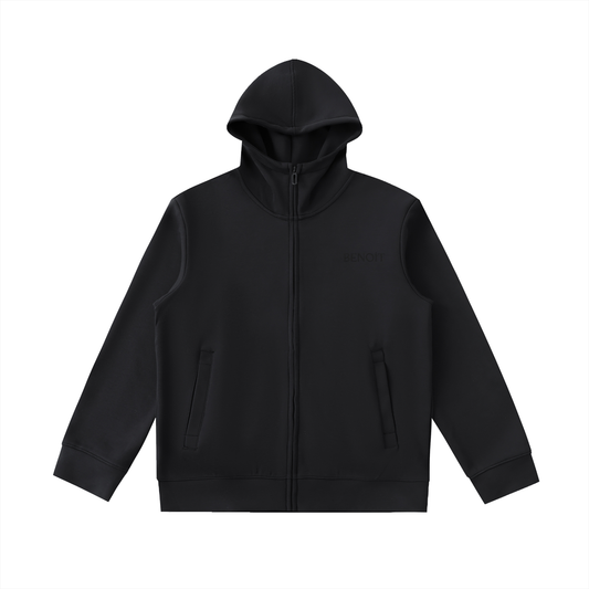 BENOÎT Essential Heavyweight High Neck  Zip-Up Hoodie
