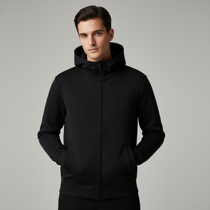 BENOÎT Essential Heavyweight High Neck  Zip-Up Hoodie