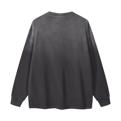 BENOÎT Gradient Washed Long Sleeve T-Shirt