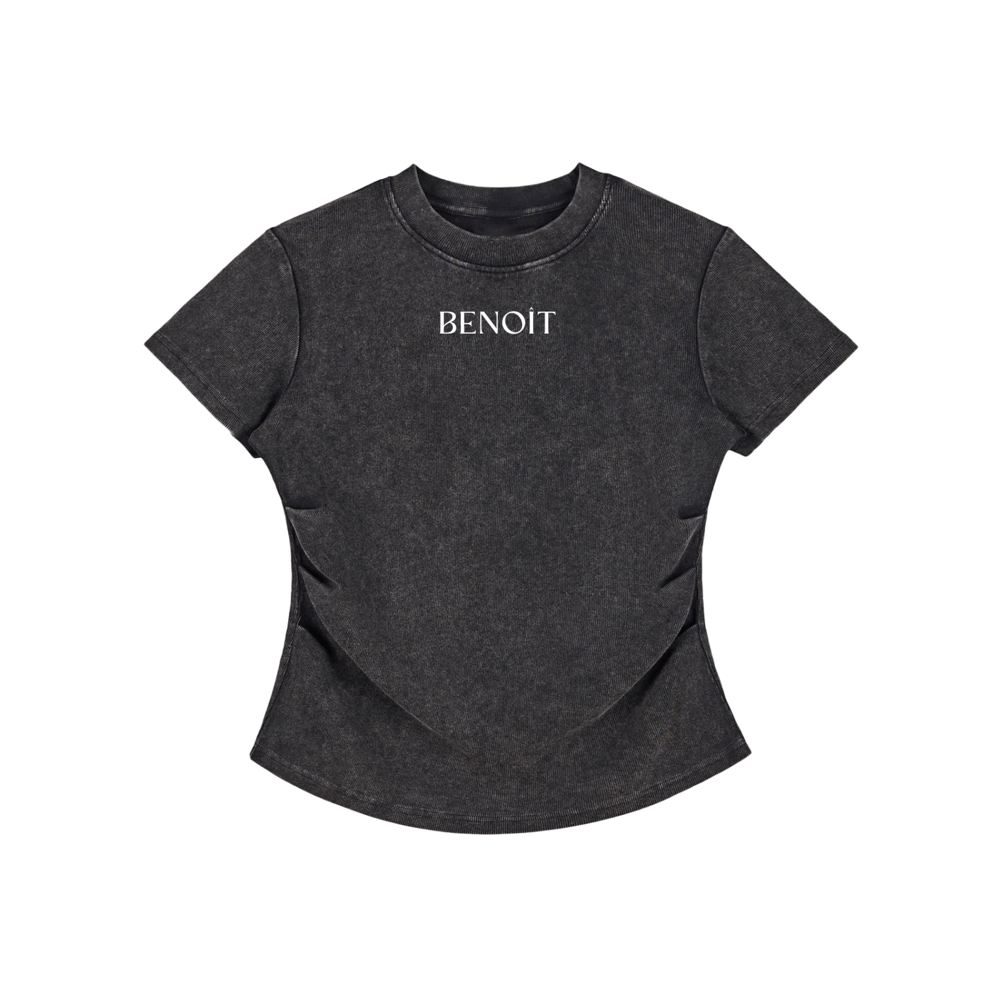 BENOÎT Vintage Washed Bodycon Cotton T-Shirt