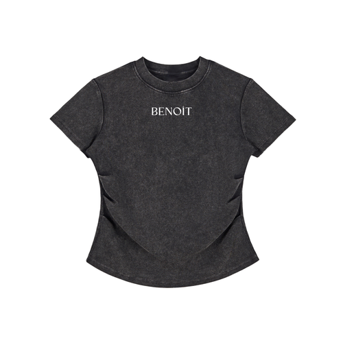 BENOÎT Vintage Washed Bodycon Cotton T-Shirt