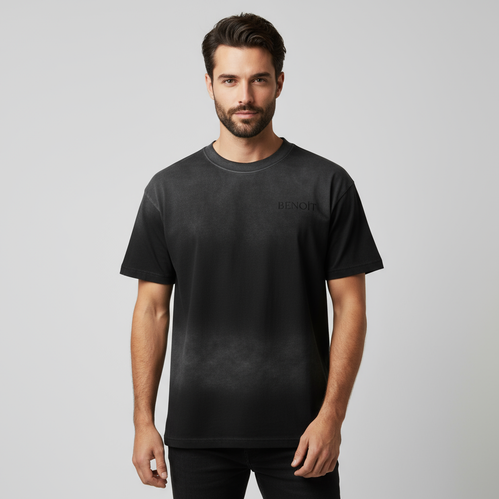 BENOÎT Sun Fade Hand-Frayed Cotton T-Shirt