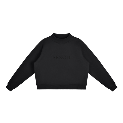 BENOÎT Essential Fleece Mid-Neck Crew Sweatshirt