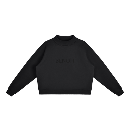 BENOÎT Essential Fleece Mid-Neck Crew Sweatshirt