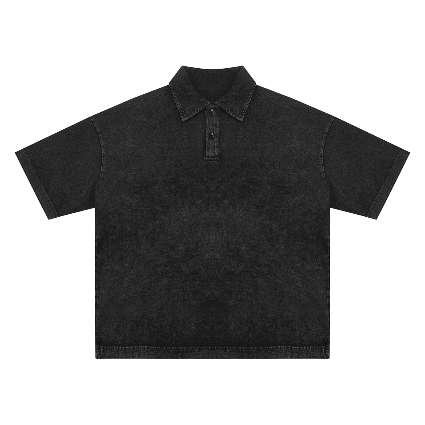 BENOÎT Heavyweight Snow-Washed Polo T-Shirt