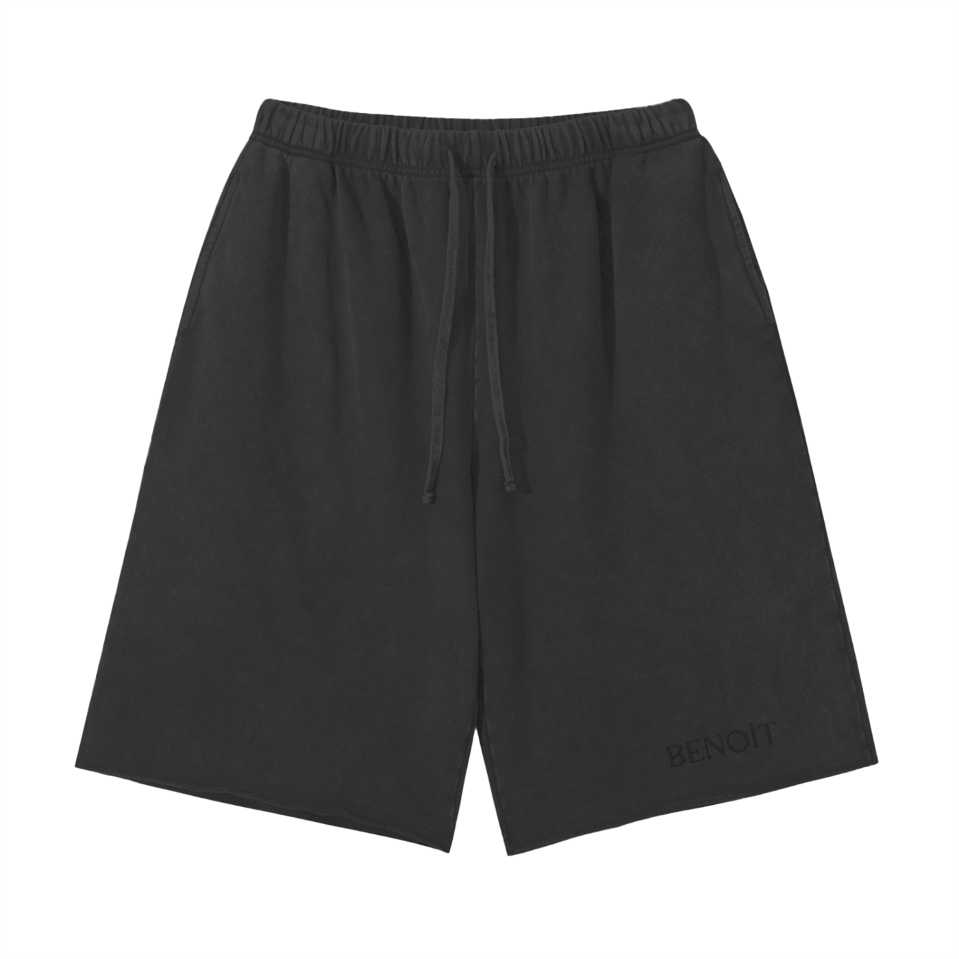 BENOÎT Snow Washed Raw Hem Shorts
