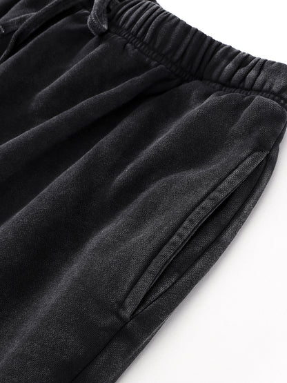 BENOÎT Snow Washed Raw Hem Shorts