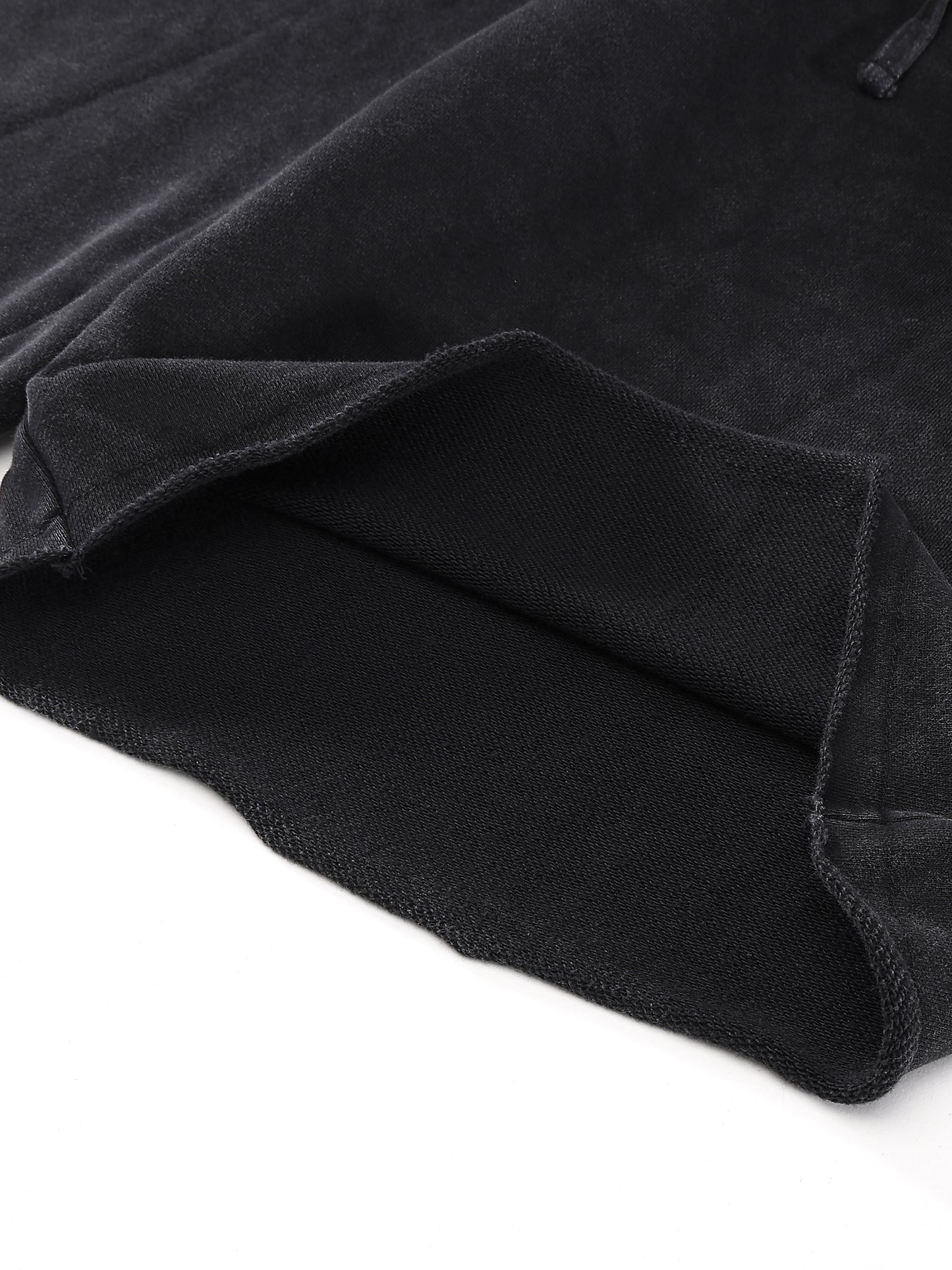 BENOÎT Snow Washed Raw Hem Shorts