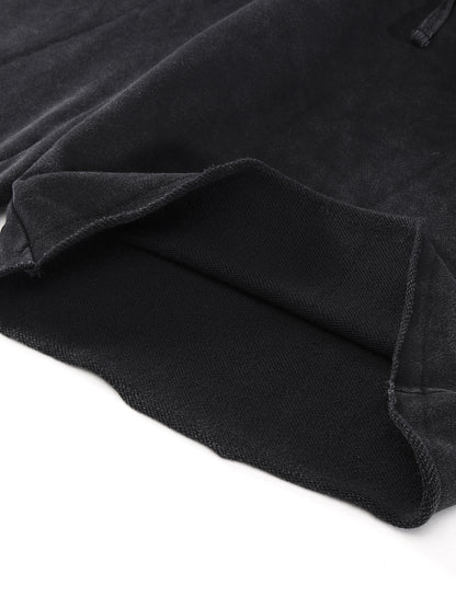 BENOÎT Snow Washed Raw Hem Shorts