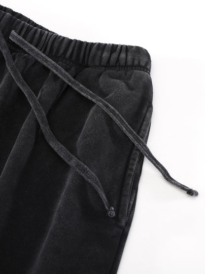 BENOÎT Snow Washed Raw Hem Shorts