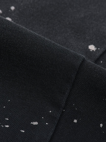 BENOÎT Hand-Frayed Sunfade Paint Splatter T-Shirt