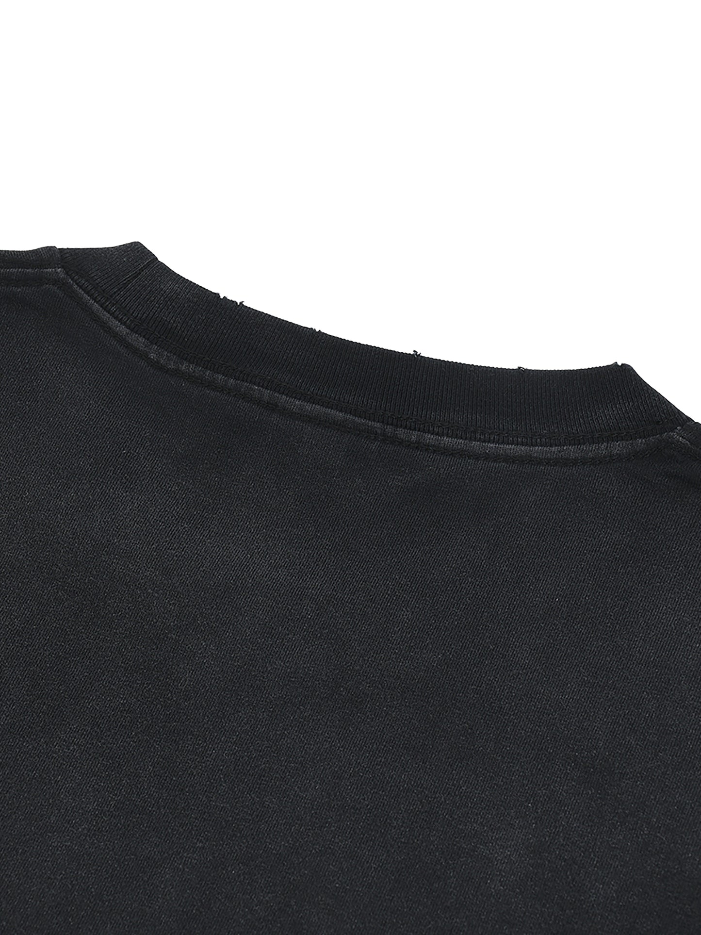 BENOÎT Hand-Frayed Sunfade Paint Splatter T-Shirt