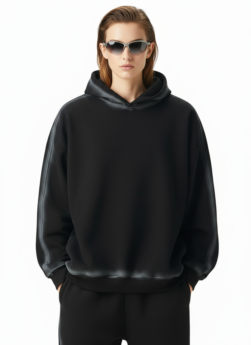 BENOÎT Sunfaded Edge Fleece Hoodie