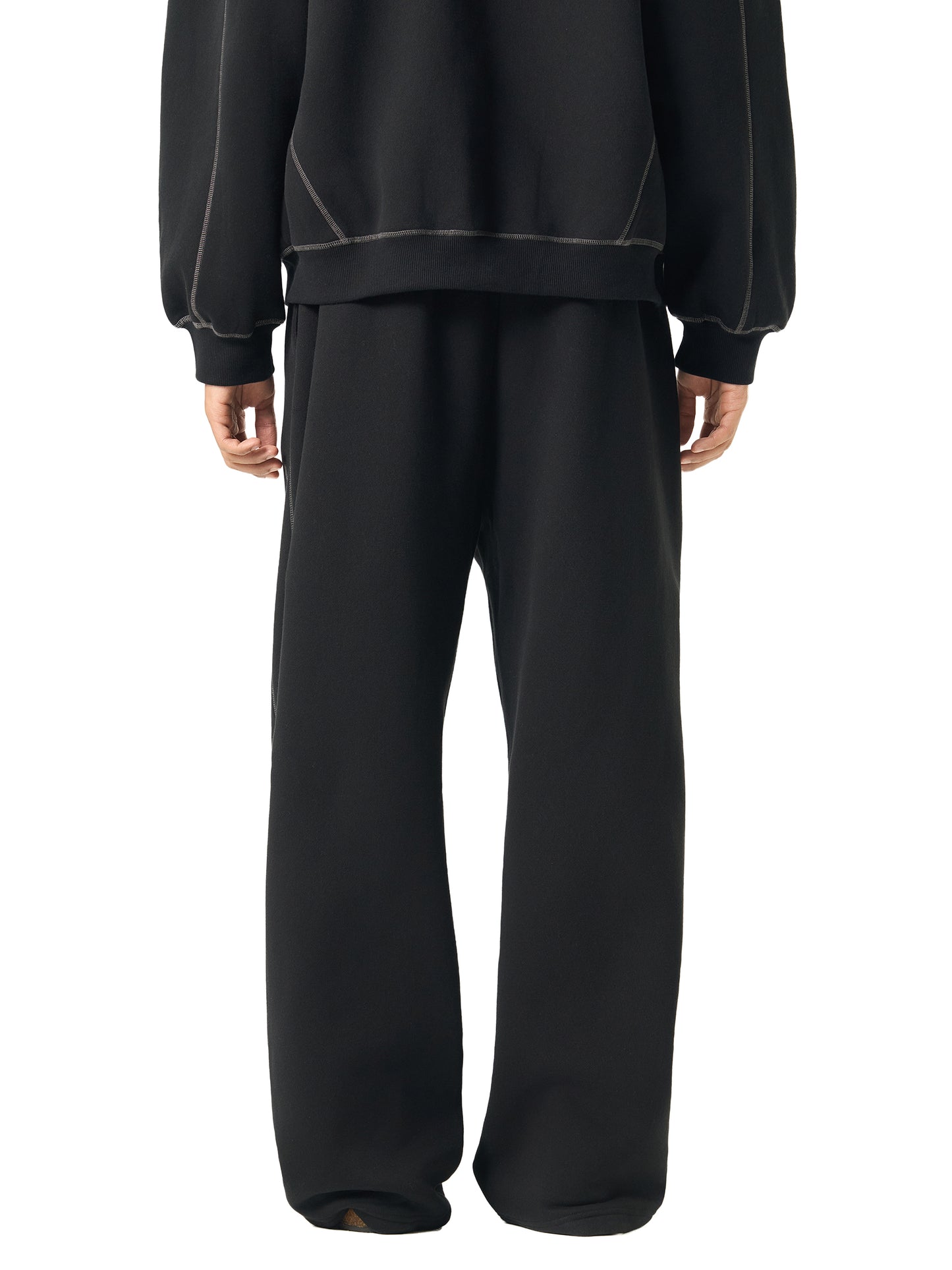 BENOÎT Contrast-Stitched Fleece Sweatpants