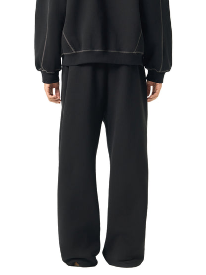 BENOÎT Contrast-Stitched Fleece Sweatpants