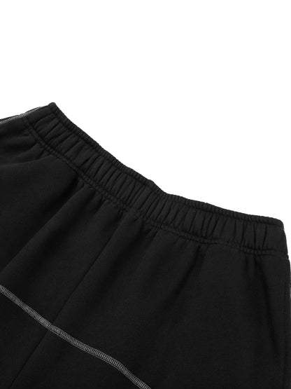 BENOÎT Contrast-Stitched Fleece Sweatpants